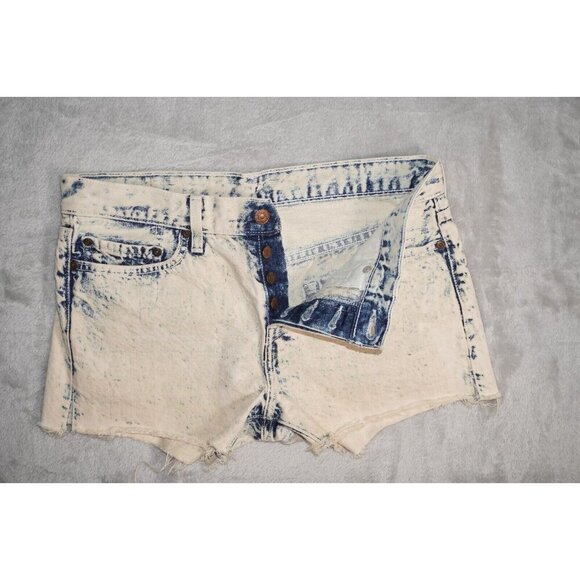 Levi’s Acid Wash Denim Shorts W26 | Vintage High-Waisted Cutoff | Y2K Grunge - Picture 2 of 11